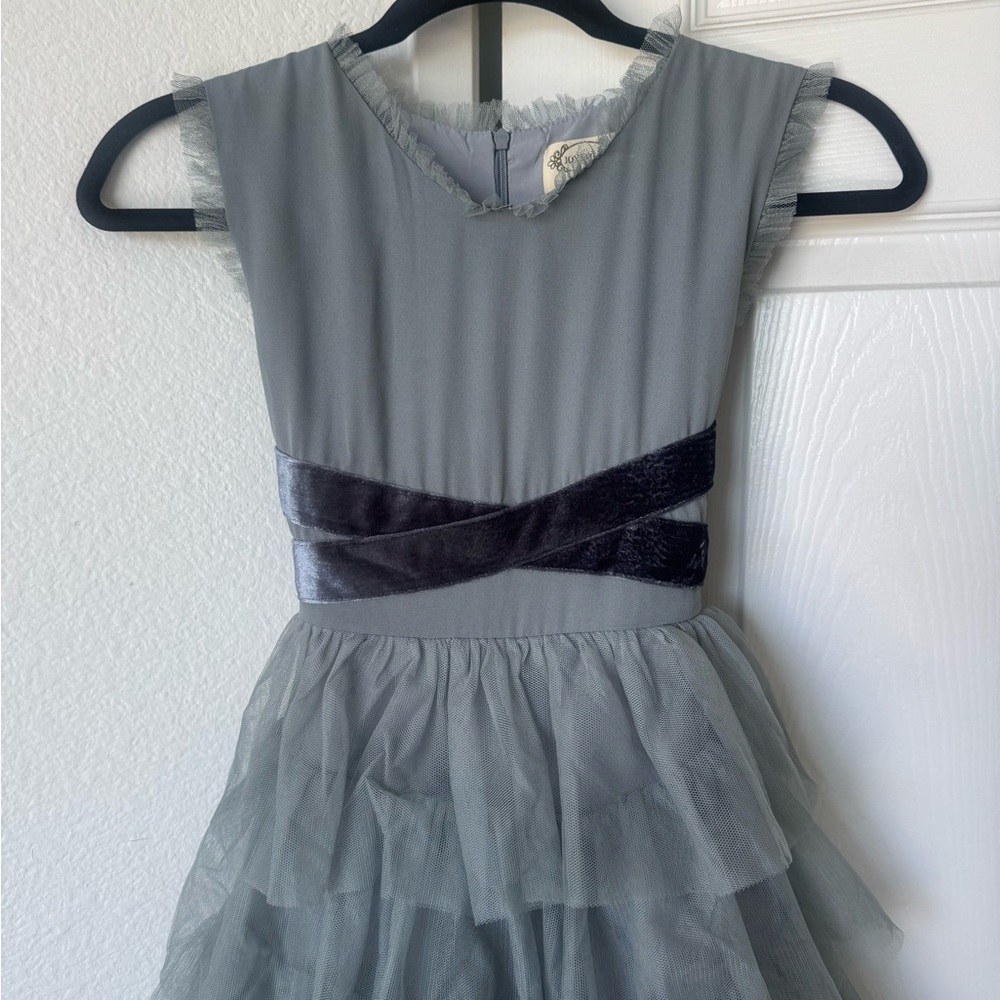 Joyfolie Geneva Petticoat Dress in Dusty Blue - Picture 4 of 6